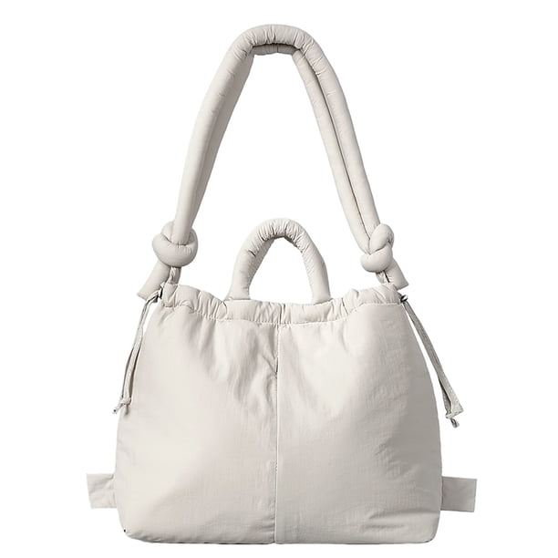 Bolso Tipo Cubo Con Cordón para Mujer Mano Acolchado Mochila Elegante Gran Capacidad