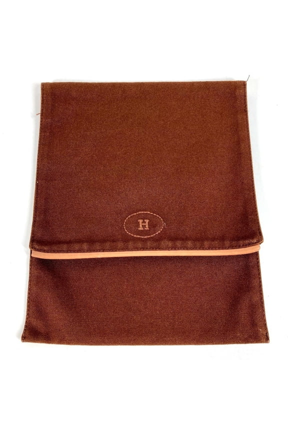 Pre-Owned HERMES H Logo Vertical Flap Makeup Pouch, Multi-Purpose Canvas, Men's and... (Good)