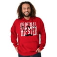 thumbnail image 4 of Retro Original Hipster Mustache Men's Big & Tall Graphic Hoodie Brisco Brands 4X, 4 of 4