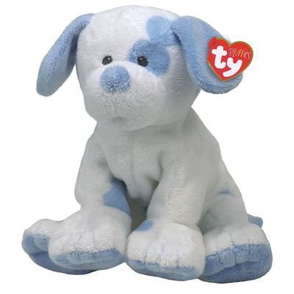 Ty Pluffies - Baby Pups (Blue and White Dog) - Stuffed Animal