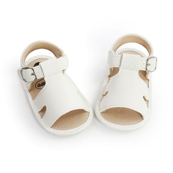 Baby Girls Boys Sandals, Summer Solid Color Soft Rubber Sole Breathable Flat Shoes Toddlers Non-slip Walking Prewalker