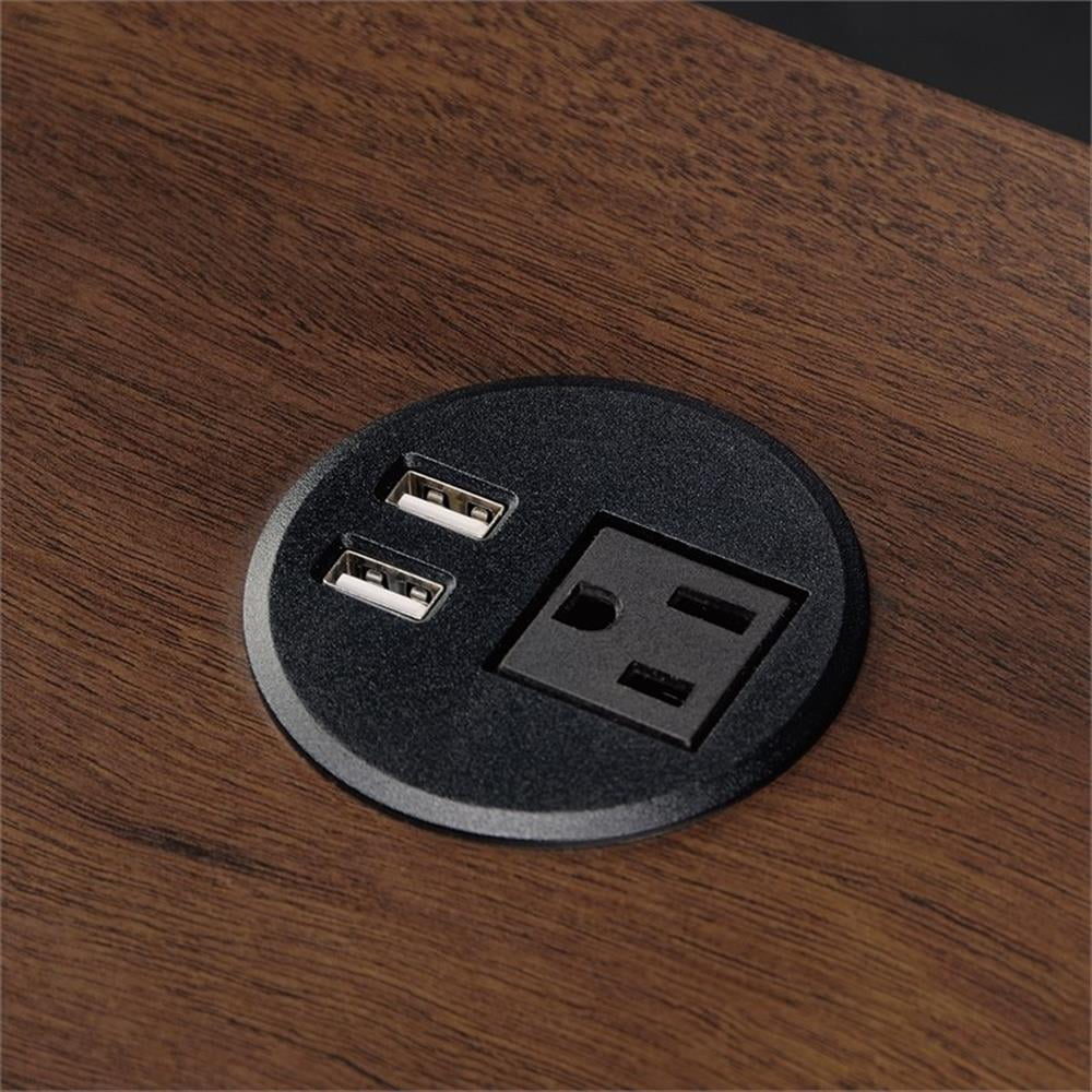 UrbanPro Office Plastic and Rubber Wire Power Grommet in Black