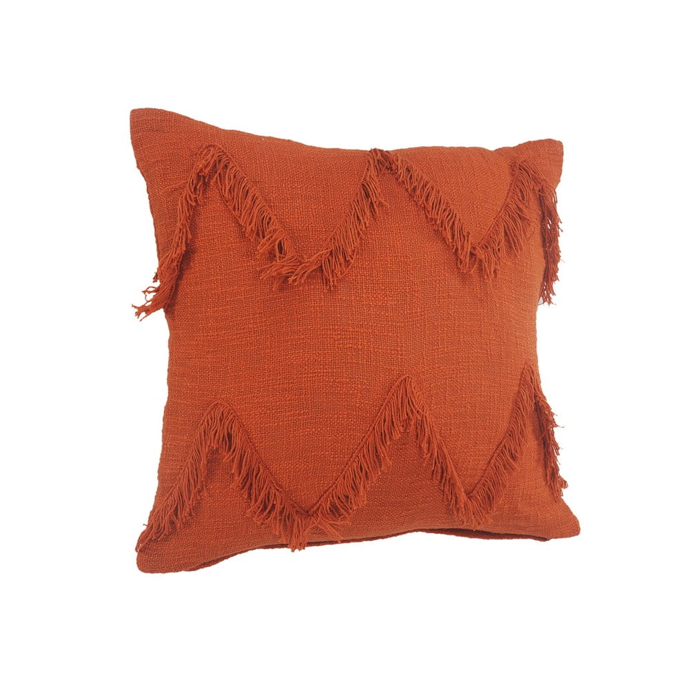 Ox Bay Solid Cinnamon Chevron Shag Throw Pillow 20 x 20