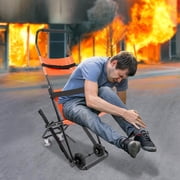 Stair Chair, Lift Stair Chair, Aluminum Alloy Portable Stair Chair, Orange, Patient Transport Chair Stretcher, Compact Foldable for Emergency Medical Use