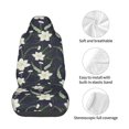 thumbnail image 4 of Goofa Lilies Flowers Pattern Elastic Car Seat Cover - Stretchable Auto Seat Protector, Easy to Install and Clean for Cars, SUVs, Trucks, and Vans, 4 of 5