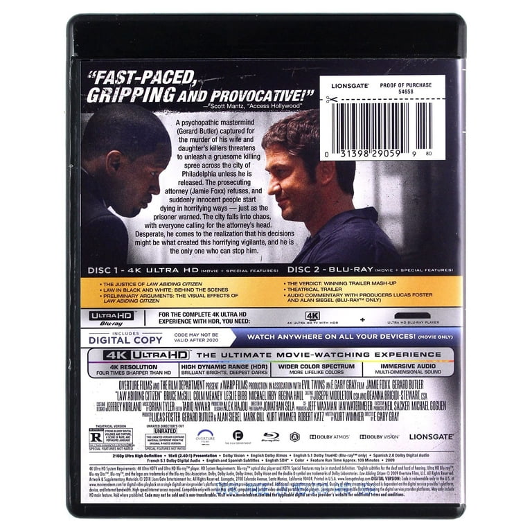 Law Abiding Citizen (4K Ultra HD + Blu-ray) - Walmart.com