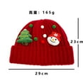 thumbnail image 4 of absanyy Women's Christmas Knitted Beanie - Red, Free Size with Snowman & Christmas Tree Pom Pom, Festive Winter Hat, 4 of 7