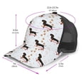 thumbnail image 2 of Lsque Dachshund Dog Printed Trucker Hat - Baseball Cap for Men Women - Breathable Mesh Side, Adjustable Fit - for Casual Wear, 2 of 7
