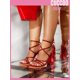 thumbnail image 1 of Everyday Collection Women Criss Cross Buckle Decor Chunky Heeled Sandals, Elegant Black Ankle Strap Sandals For Summer, 1 of 4