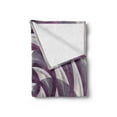 thumbnail image 2 of Fractal Soft Flannel Fleece Throw Blanket, Sphere Blooming Flower Rose like Colored Image Different Details, Cozy Plush for Indoor and Outdoor Use, 50" x 70", Purple White and Grey, by Ambesonne, 2 of 5