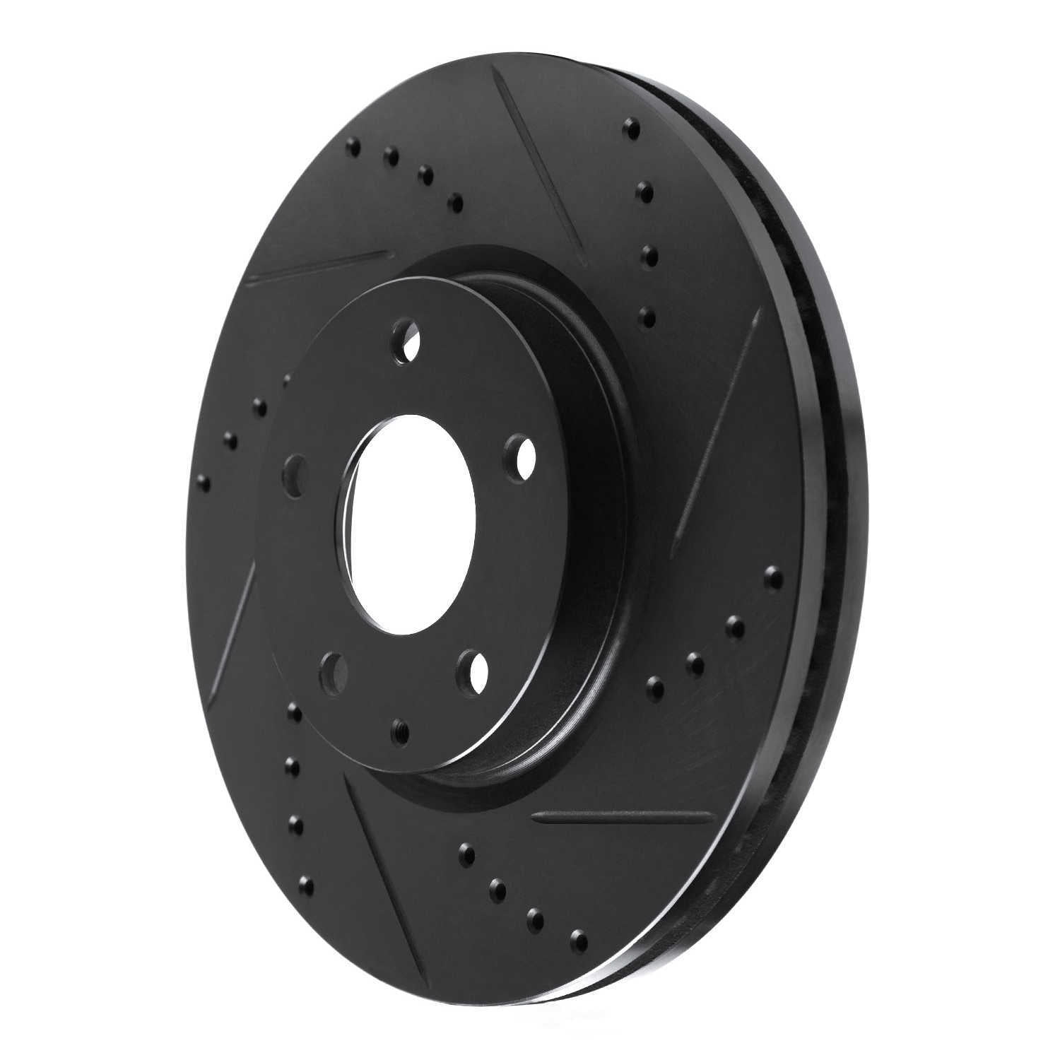Dynamic Friction Company 633-80080R DFC Brake Rotor - Drilled And Slotted - Black