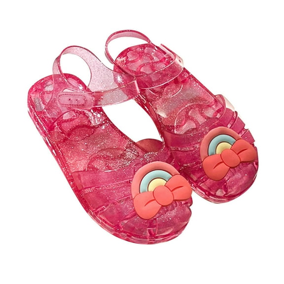 Caqnni Toddler Shoes Baby Girls Cute Fruit Jelly Colors Hollow Out Non-slip Soft Sole Beach Roman Sandals Toddler Sandals Jelly Colors Hollow Sandals Flat