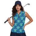 thumbnail image 6 of Whosucclay Sea Turtle Wave Print Workout Tank Tops for Women Zip Up Sleeveless Fashion Womens Golf Shirt XS - 2XL, 6 of 8