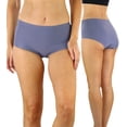 thumbnail image 6 of ToBeInStyle Women's 6 Pack High Waisted Seamless Basic Laser Cut Panties - Vibrant - X-Large, 6 of 7