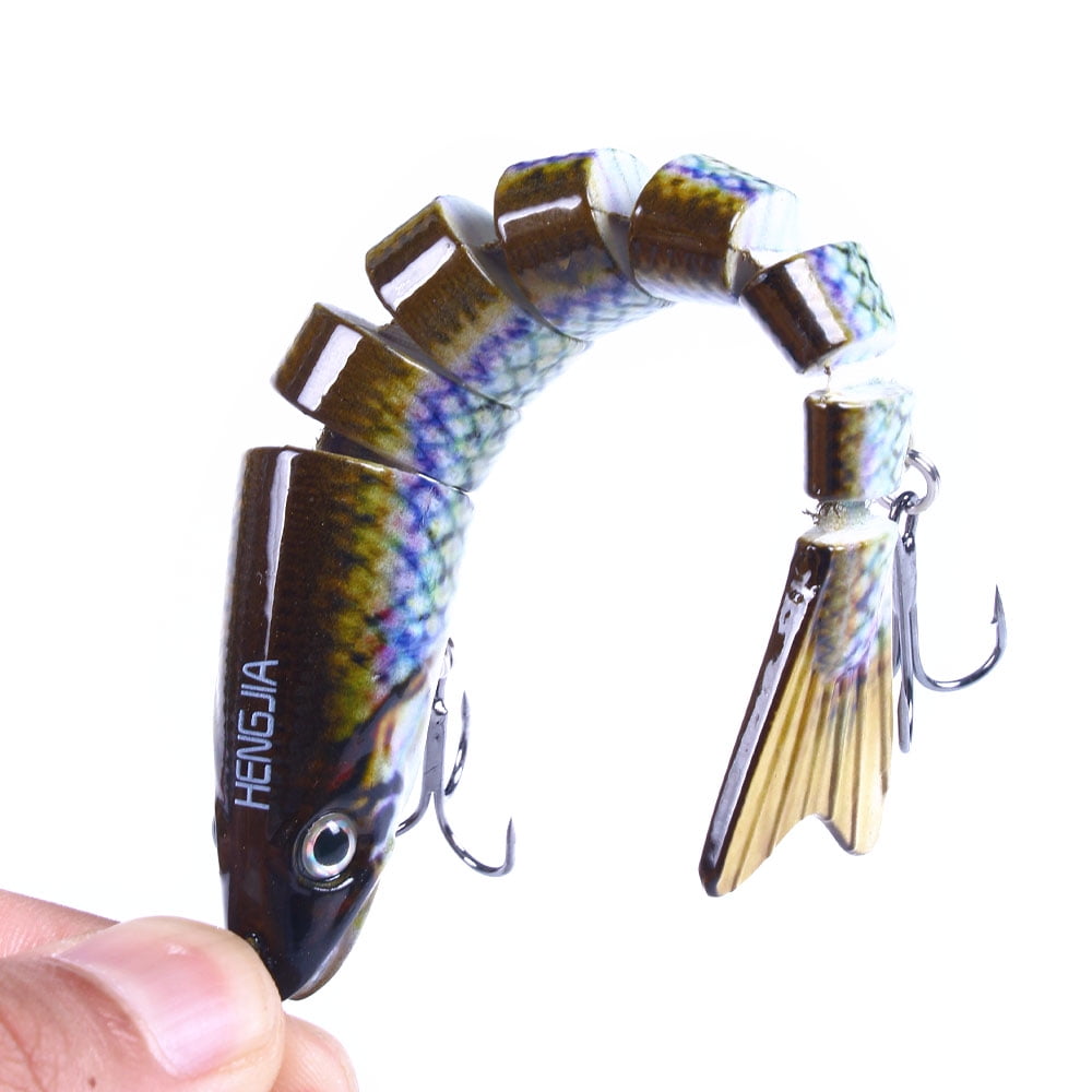 HENGJIA Fishing Lures for Freshwater and Saltwater, Lifelike Swimbait for Bass Trout Crappie, Slow Sinking Bass Fishing Lure