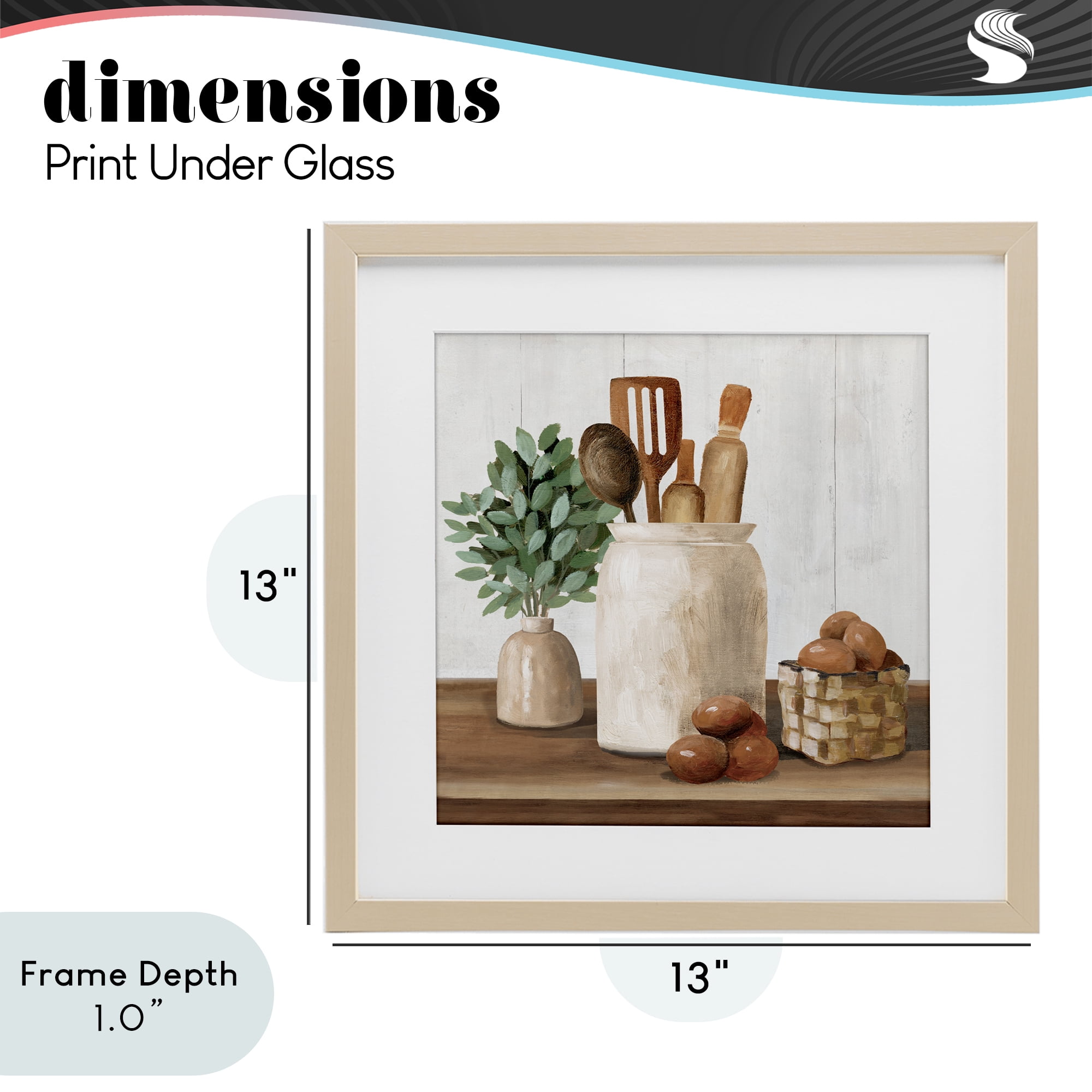 Stupell Industries Country Kitchen & Eggs Birch Framed Print Under Glass, design by White Ladder