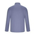 thumbnail image 4 of Aofany Men's Long Sleeved T-shirt Quick Drying Sports Running Pullover Half Zipper Tops Solid Color Breathable Tee Shirt, 4 of 5