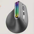 thumbnail image 3 of Ratón Inalámbrico Vertical Ergonómico RGB, Ratón Óptico USB, Ratón Bluetooth Recargable para Ordenador de Escritorio, Portátil y PC., 3 of 5
