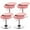 Pink, variant on Costway Set of 4 Adjustable Vanity Stool 360° Swivel Storage Makeup Chair with  Tray Pink