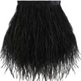 thumbnail image 1 of Solador con forma de plumas, avestruz negro, 4-5 cm y 2 m, para coser tú mismo, 1 of 7