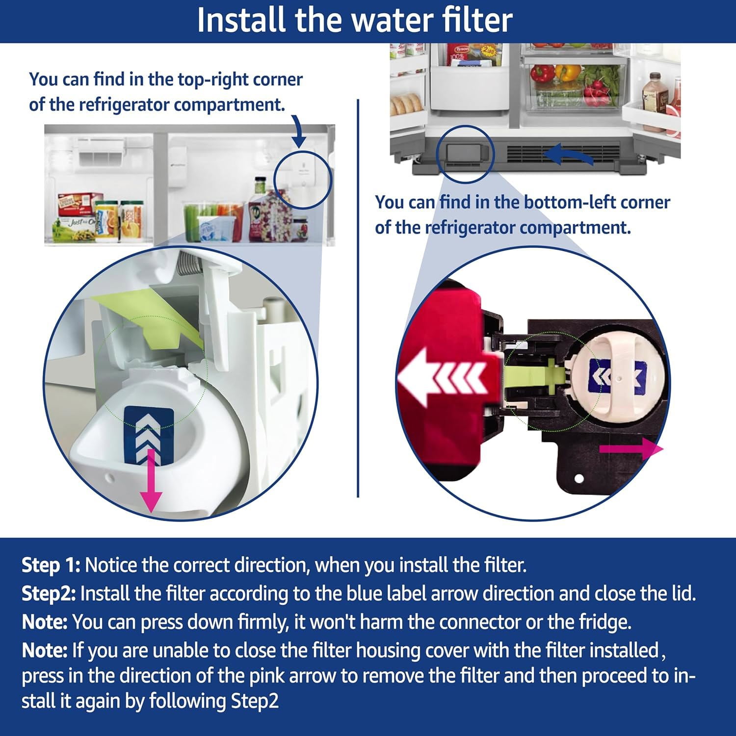 Waterspecialist EDR1RX D1 Refrigerator Water Filter, 4 Filters