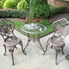 Bistro Set with Butterfly Motif (Antique Pewter)