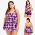 thumbnail image 2 of WREESH Women Boho Print Tankini Set Two Piece Swimsuit Plus Size Swimwear, 2 of 9