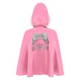 thumbnail image 4 of YiZYiF Tenues de Boxe pour Enfants Filles Garçons, Robe à Capuche Imprimée Lettres, Shorts d'Entraînement de Boxe Rose Argent 6, 4 of 7