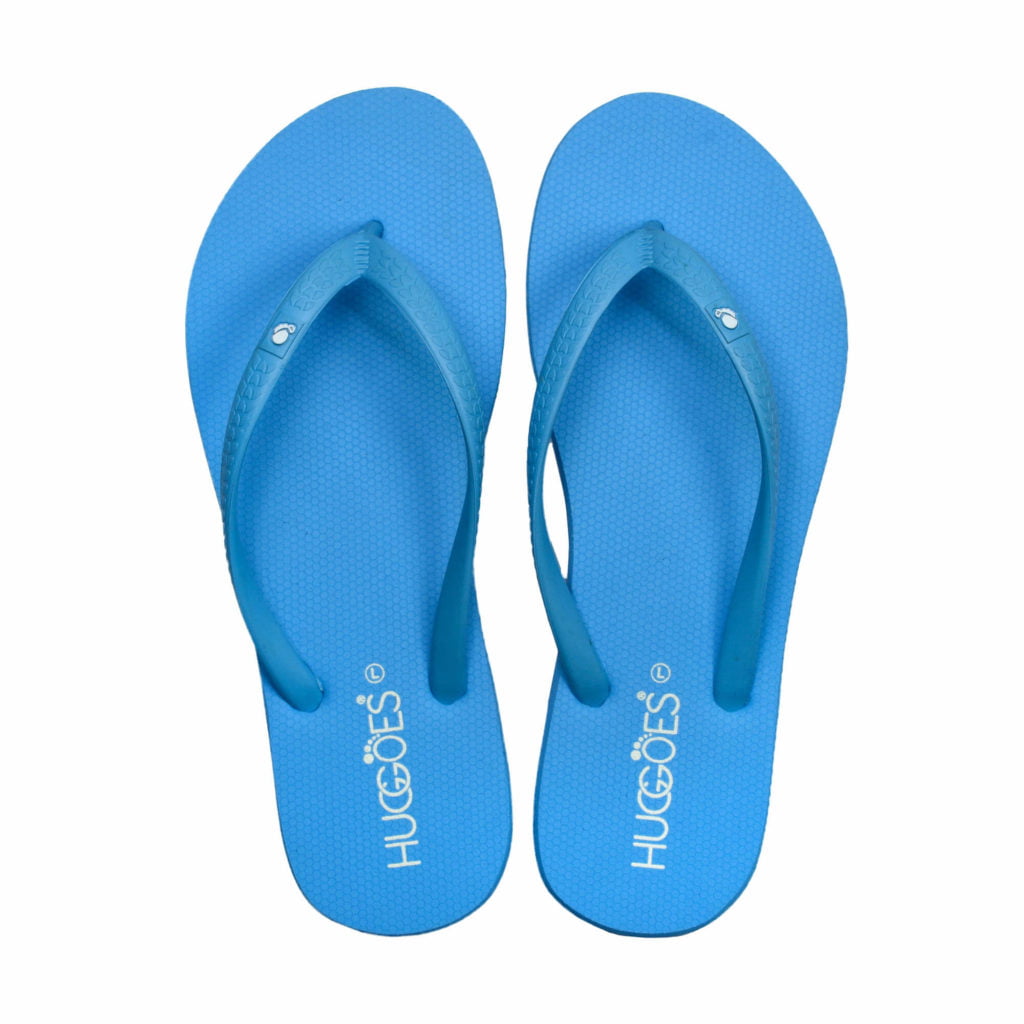 Huggoes - Huggoes - Azure Natural Rubber Comfort Flip Flops for Women ...