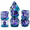 Blue, variant on 7PCS DND Dice Set with Purple Ghost Insert, Transparent Blue Resin Polyhedral RPG Dice with Black Numbers for Dungeons and Dragons