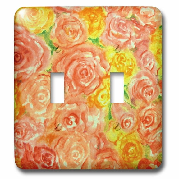3dRose, Cabbage Roses, double toggle switch