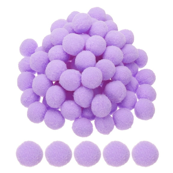 1inch Pom Poms for Crafts, 500pcs Pompoms for Crafts Puff Balls Bulk Fuzzy Balls for Hats Christmas Art DIY, Light Purple