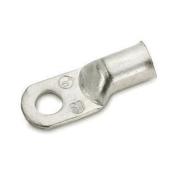 Crimp Supply 4 AWG Tinned Seamless Marine Lugs, #10 Post, 5 Pack