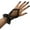 Black Lace, variant on Women's Floral Lace Bow Front Short Wrist Cuff Wedding Wrist Length Bridal Prom Gloves