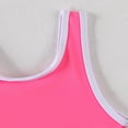 thumbnail image 5 of Ticikt Girls Color Block Two Piece Bikini Set, U-Neck Sleeveless Split Kids Summer Swimwear,Color:Orange,Size:3-4 Years, 5 of 8