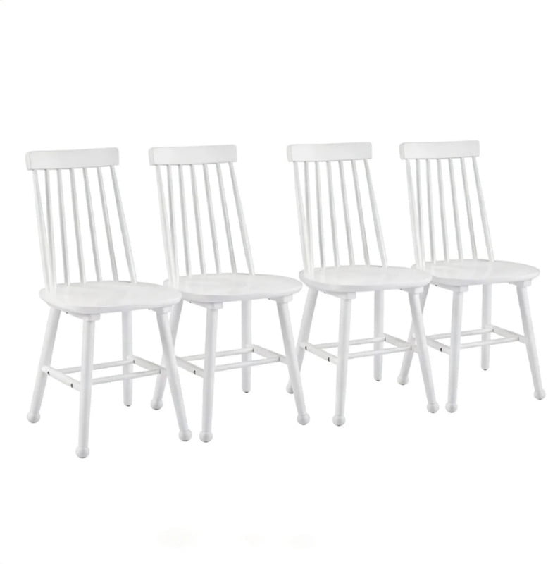 Farmhouse Dining Chairs Set of 4, Spindle Back Dining Chairs with Wood Legs, Solid Wooden Armless Dining Room Chair for Kitchen Room, Living Room