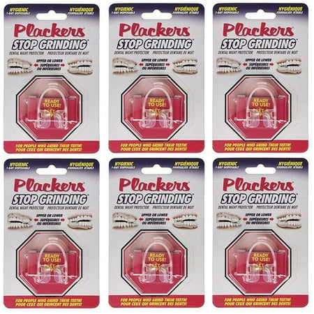 Plackers Stop Grinding Dental Night Protector for Upper or Lower Teeth, Hygienic 1 Day Disposable, BPA Free, 1 Count (Pack of