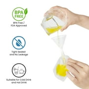 100 PCS Aspire 1.75 OZ Transparent Spouted Stand up Pouch, Clear Drink Bags, Reusable Flask Kit, 8.2 mm Spout, BPA Free