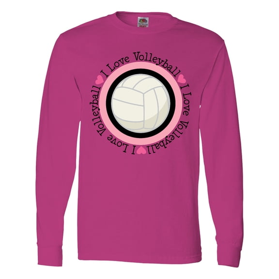 Inktastic I Love Volleyball Sports Long Sleeve T-Shirt