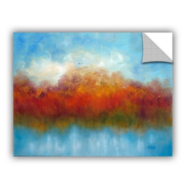 Autumn-Pond Removable Wall Art Mural by Marina Petro