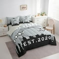 thumbnail image 3 of Manfei Rugby City Silhouette Bedding Twin Size,Sports Theme Comforter Sets with Sheets,Las Vegas Bedding Sets Twin Size For Teens,Ultra Soft Bedroom Decor Reversible,7pcs, 3 of 7