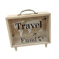 thumbnail image 3 of Hucha de madera con patas, adorno decorativo de moda, caja de ahorro viajar, 3 of 9