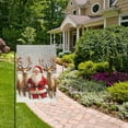 thumbnail image 5 of Christmas Santa Claus and Deers Garden Flag 12X18 Double Sided Yard Flags for Outside Outdoor All Seasonal Decoration, 5 of 6
