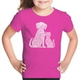 thumbnail image 1 of Girl's Word Art T-shirt - Dogs and Cats, 1 of 2