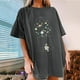 thumbnail image 5 of Hombres Y Mujeres Retro Tops Trendy Droped Shoulder Sleeves Impresión Suelta Manga Corta Top Pullover Odeerbi ODB180421, 5 of 9