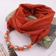 thumbnail image 1 of Women Simple Pendant Necklace Scarf Chiffon Cotton Scarves Multi-style Decorative Women Foulard Femme Head Scarves Hijab, 1 of 3