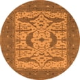 thumbnail image 1 of Ahgly Company Indoor Round Oriental Orange Industrial Area Rugs, 5' Round, 1 of 4