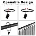 thumbnail image 2 of Anillas para cortinas con clips Ginbel Direct, 2 cm, color negro, hierro, paquete de 24, 2 of 9