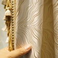 thumbnail image 4 of Custom Size Luxury French Modern Curtains for Living Room Bedroom Precision Jacquard Curtain Geometric Beige Lace Curtain Home, 4 of 5