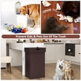 thumbnail image 5 of Trash Can Cabinet, 13 Gallon Kitchen Garbage Can, Wood Recycling Trash Bin, Freestanding Dog Proof Trash Can, Farmhouse Trash Cabinet with Lid for Home Kitchen Bathroom, Coffee, 5 of 9